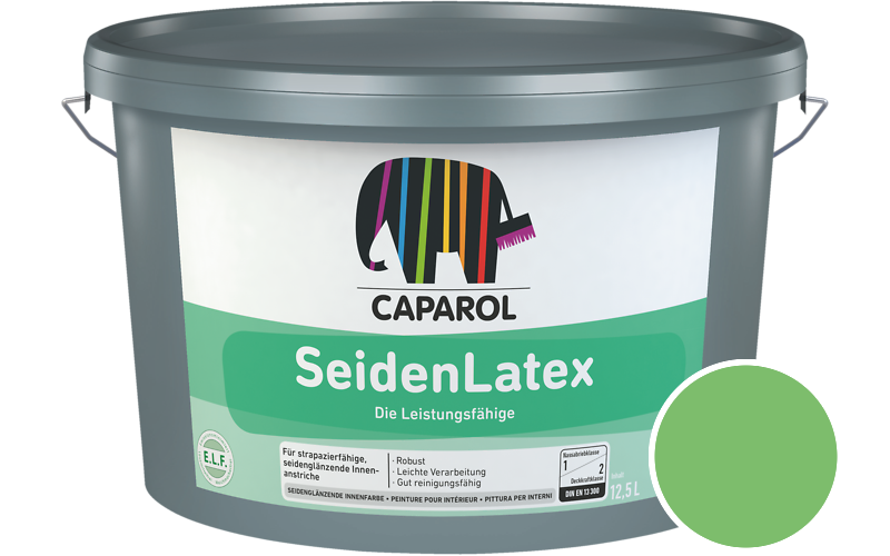 Caparol SeidenLatex 7,5L Latexfarbe / Getnt im Farbton Agave 135
