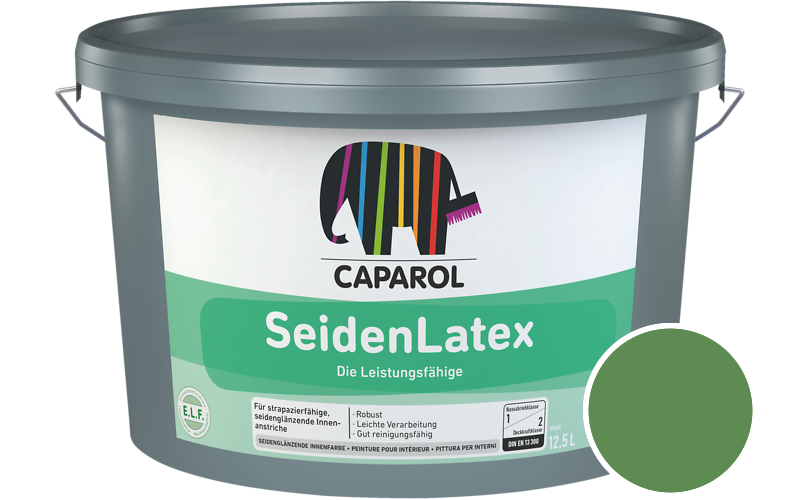 Caparol SeidenLatex 7,5L Latexfarbe / Getnt im Farbton Agave 95