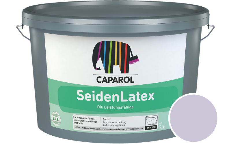 Caparol SeidenLatex 2,5L Latexfarbe / Getnt im Farbton Amethyst 115