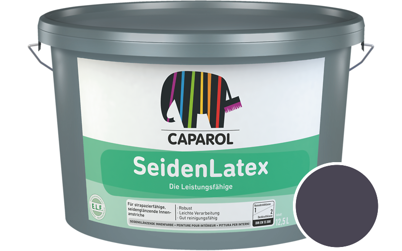 Caparol SeidenLatex 5L Latexfarbe / Getnt im Farbton Amethyst 65