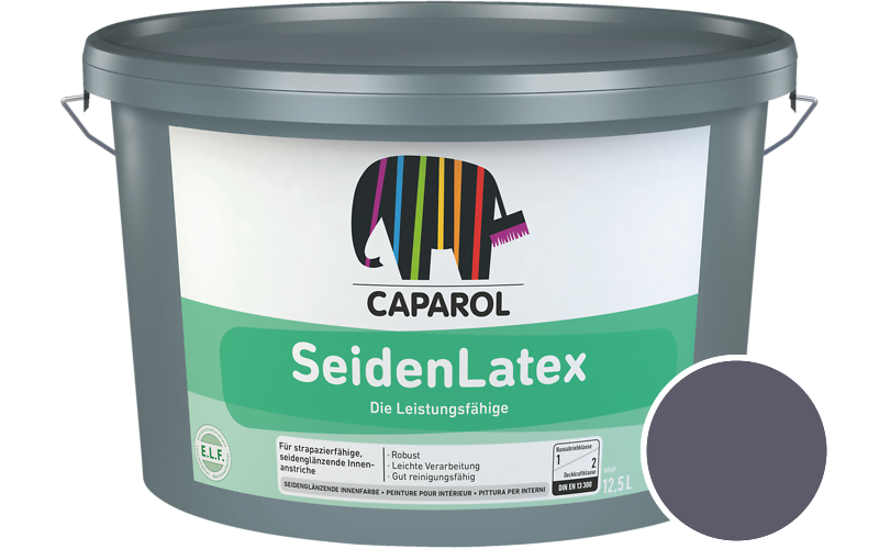Caparol SeidenLatex 5L Latexfarbe / Getnt im Farbton Amethyst 70