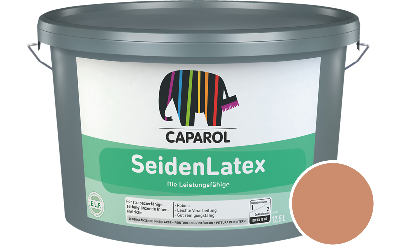 Caparol SeidenLatex 5L Latexfarbe / Getnt im Farbton Aprico 100