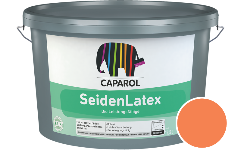 Caparol SeidenLatex 5L Latexfarbe / Getnt im Farbton Aprico 145