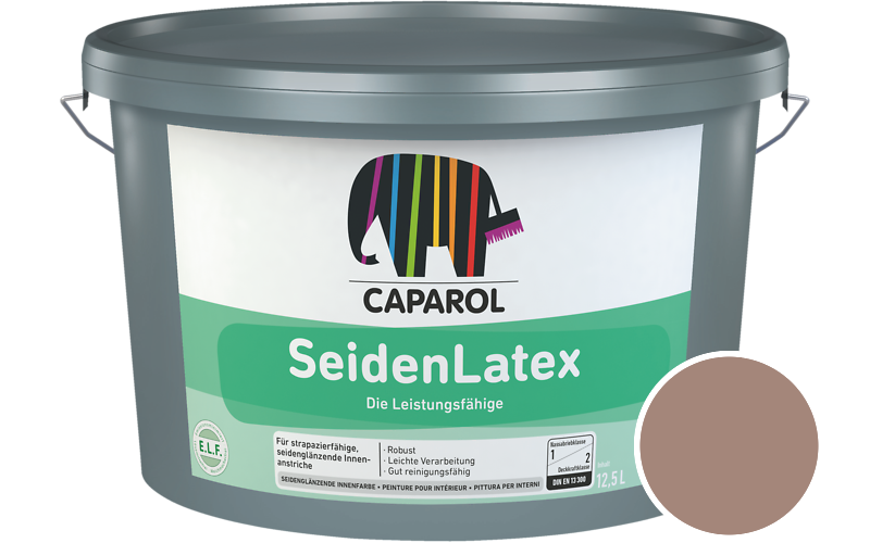 Caparol SeidenLatex 5L Latexfarbe / Getnt im Farbton Aprico 40