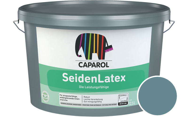 Caparol SeidenLatex 5L Latexfarbe / Getnt im Farbton Arctis 100