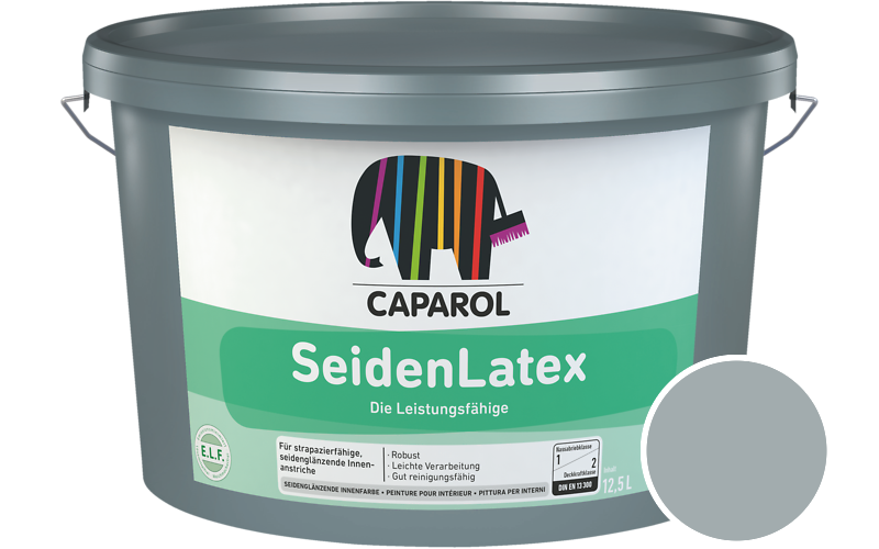 Caparol SeidenLatex 5L Latexfarbe / Getnt im Farbton Arctis 50