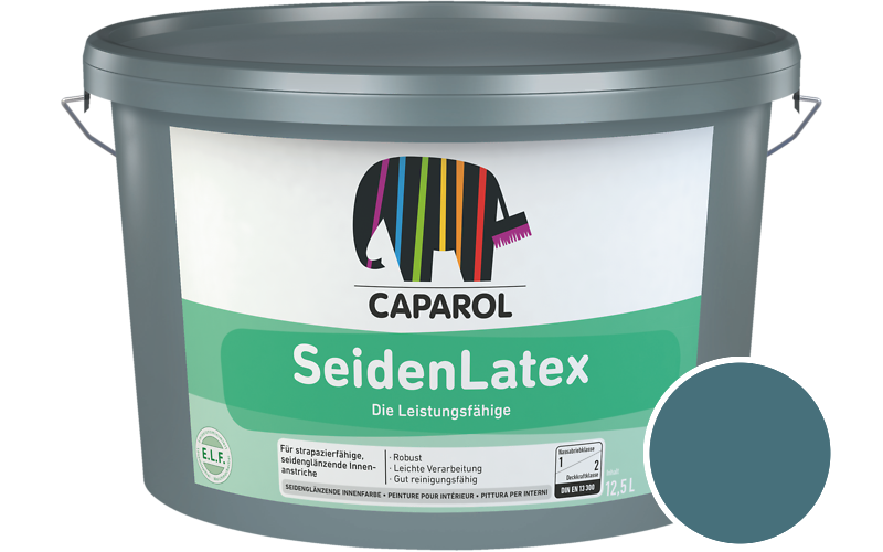 Caparol SeidenLatex 7,5L Latexfarbe / Getnt im Farbton Arctis 95