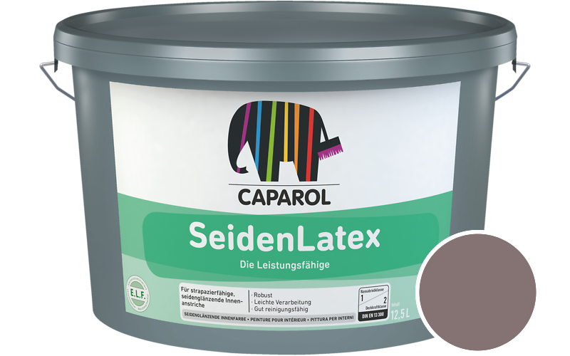 Caparol SeidenLatex 2,5L Latexfarbe / Getnt im Farbton Barolo 15