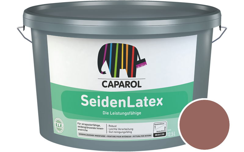 Caparol SeidenLatex 7,5L Latexfarbe / Getnt im Farbton Bordeaux 40
