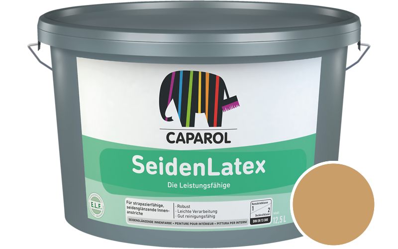 Caparol SeidenLatex 7,5L Latexfarbe / Get�nt im Farbton Caramel 95
