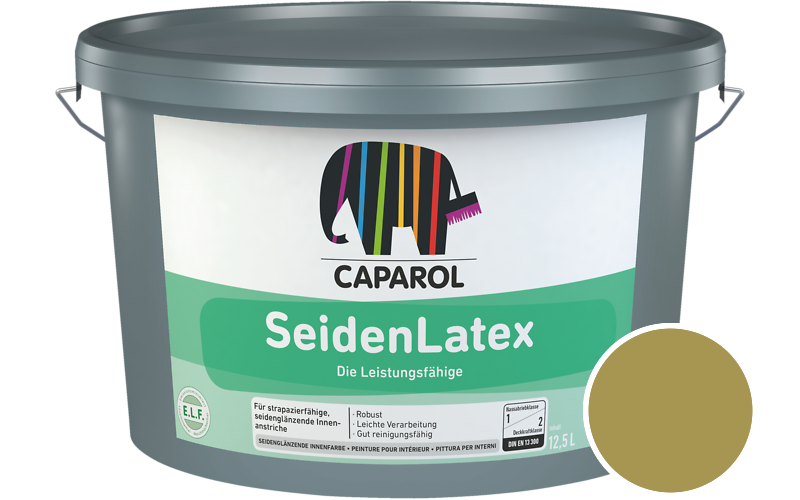 Caparol SeidenLatex 2,5L Latexfarbe / Getnt im Farbton Citrus 40