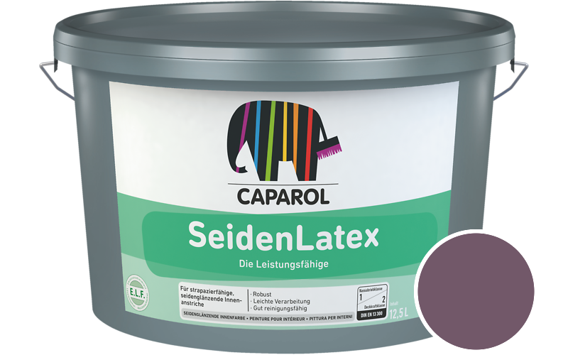 Caparol SeidenLatex 12,5L Latexfarbe / Getnt im Farbton Clematis 35