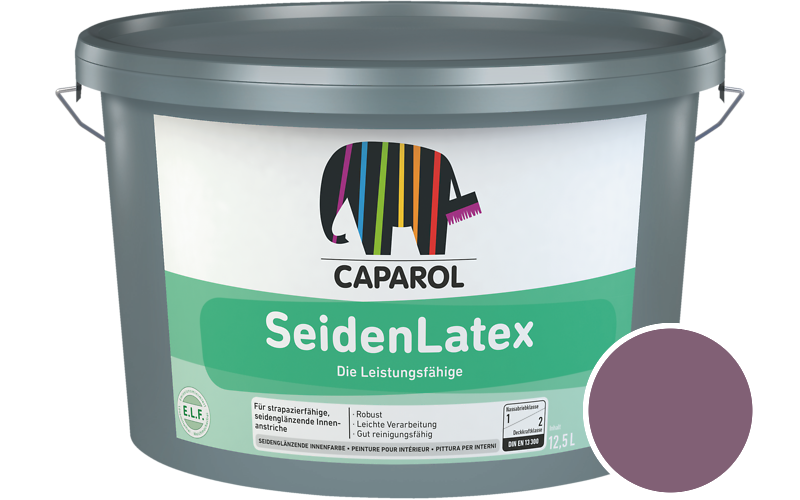 Caparol SeidenLatex 5L Latexfarbe / Getnt im Farbton Clematis 75