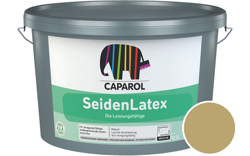 Caparol SeidenLatex 5L Latexfarbe / Getnt im Farbton Curry 65