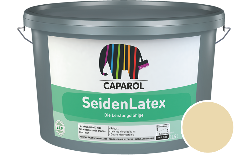 Caparol SeidenLatex 7,5L Latexfarbe / Getnt im Farbton Curry 80