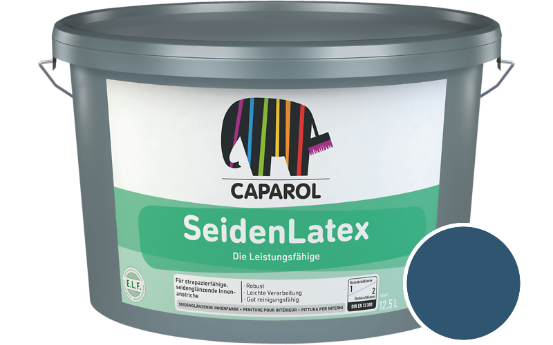 Caparol SeidenLatex 7,5L Latexfarbe / Getnt im Farbton Donau 0