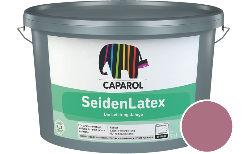 Caparol SeidenLatex 12,5L Latexfarbe / Getnt im Farbton Flamenco 135