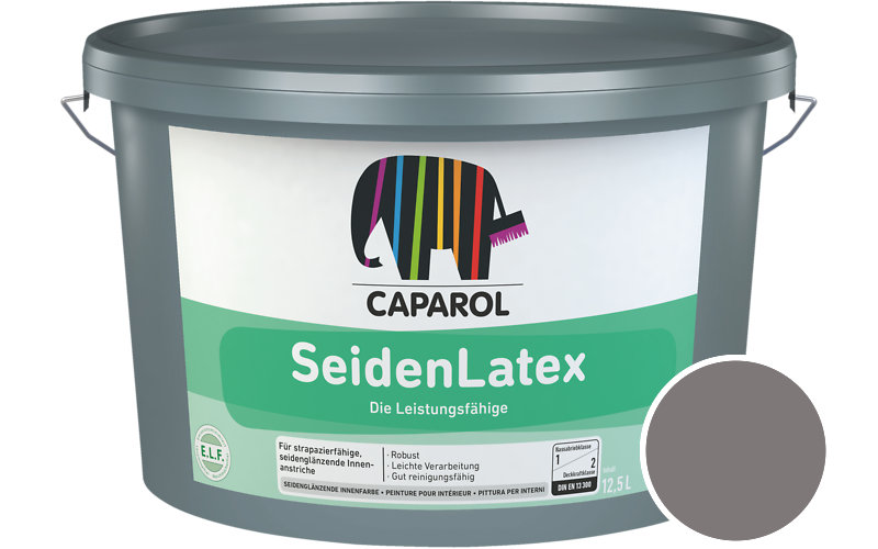 Caparol SeidenLatex 5L Latexfarbe / Getnt im Farbton Flamenco 5