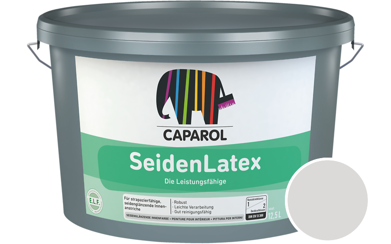 Caparol SeidenLatex 12,5L Latexfarbe / Getnt im Farbton Grau 25