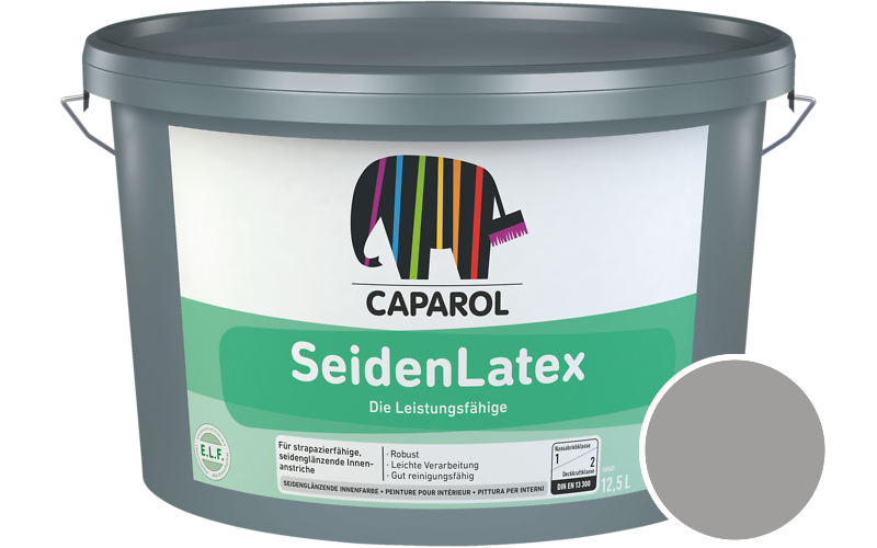 Caparol SeidenLatex 12,5L Latexfarbe / Getnt im Farbton Grau 45