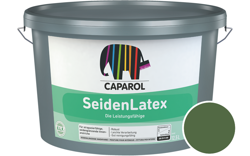Caparol SeidenLatex 7,5L Latexfarbe / Getnt im Farbton Grn Asi/syf