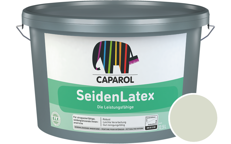 Caparol SeidenLatex 12,5L Latexfarbe / Getnt im Farbton Herba 25