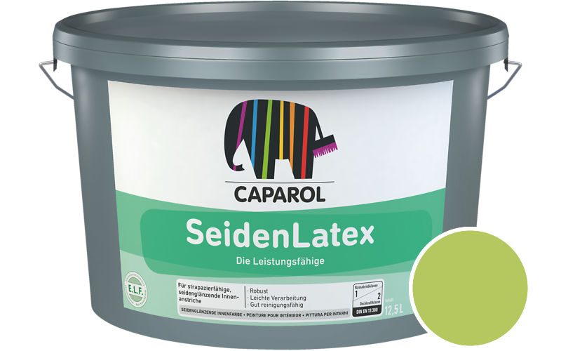 Caparol SeidenLatex 5L Latexfarbe / Get�nt im Farbton Herba 45