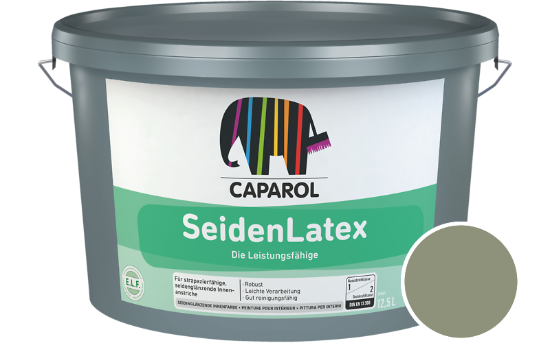 Caparol SeidenLatex 12,5L Latexfarbe / Getnt im Farbton Herba 5