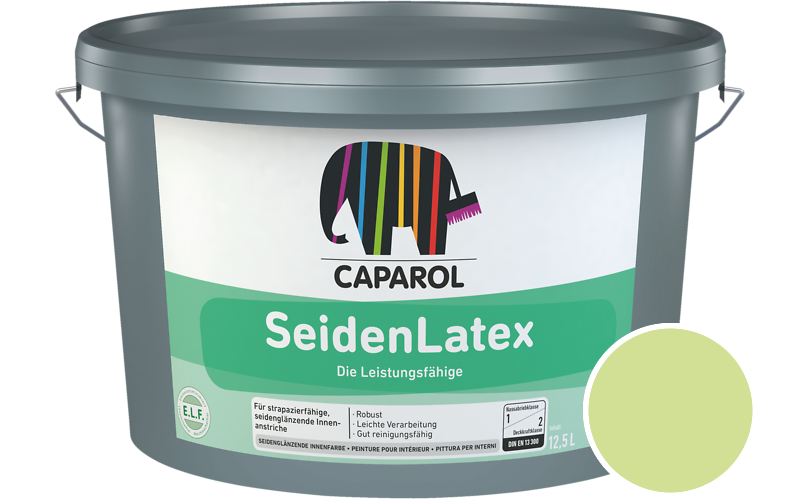 Caparol SeidenLatex 5L Latexfarbe / Getnt im Farbton Herba 50