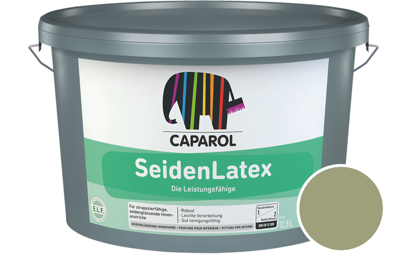 Caparol SeidenLatex 12,5L Latexfarbe / Getnt im Farbton Jade 100