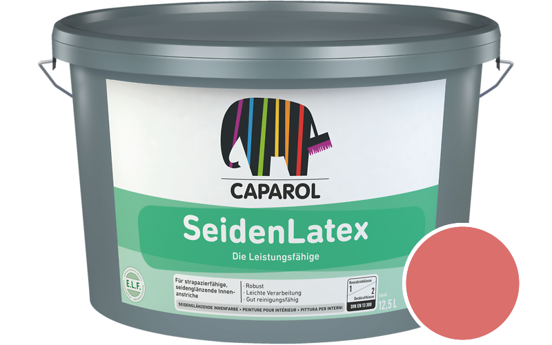 Caparol SeidenLatex 12,5L Latexfarbe / Getnt im Farbton Korall 170