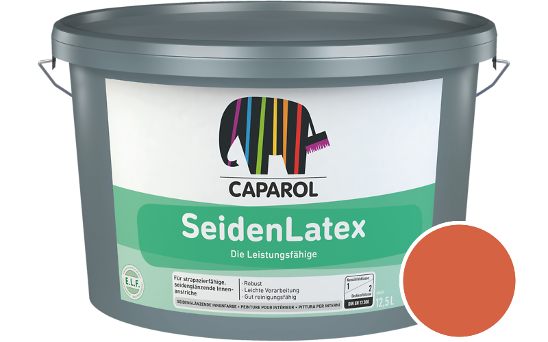 Caparol SeidenLatex 5L Latexfarbe / Getnt im Farbton Lachs 110