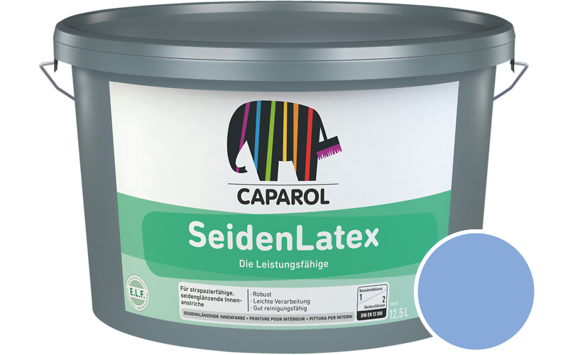 Caparol SeidenLatex 5L Latexfarbe / Getnt im Farbton Lapis 13