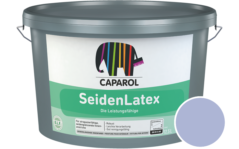Caparol SeidenLatex 5L Latexfarbe / Getnt im Farbton Lavendel 135