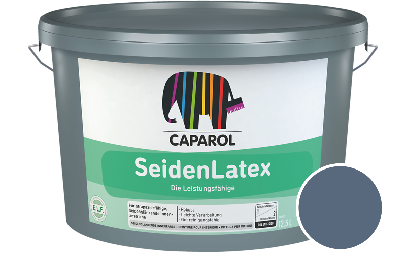 Caparol SeidenLatex 7,5L Latexfarbe / Getnt im Farbton Lazur 100