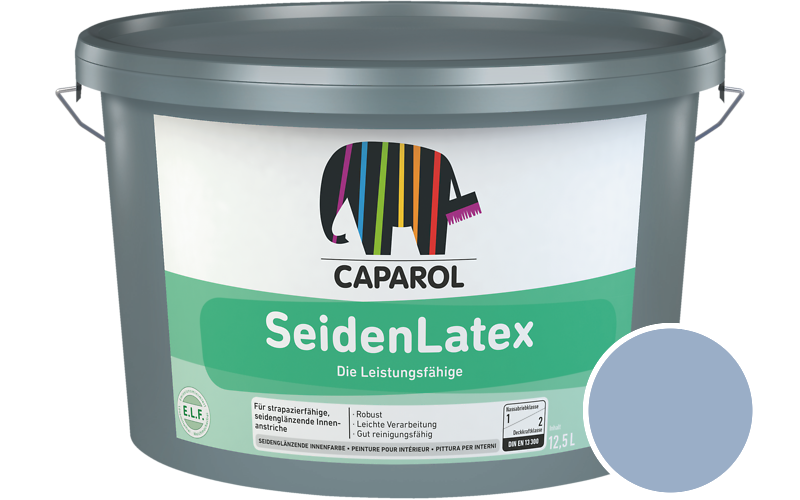 Caparol SeidenLatex 2,5L Latexfarbe / Getnt im Farbton Lazur 145