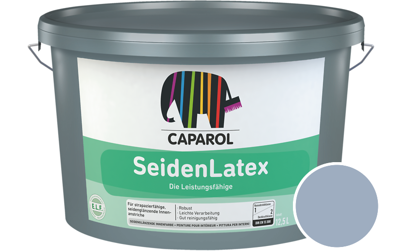 Caparol SeidenLatex 2,5L Latexfarbe / Getnt im Farbton Lazur 150