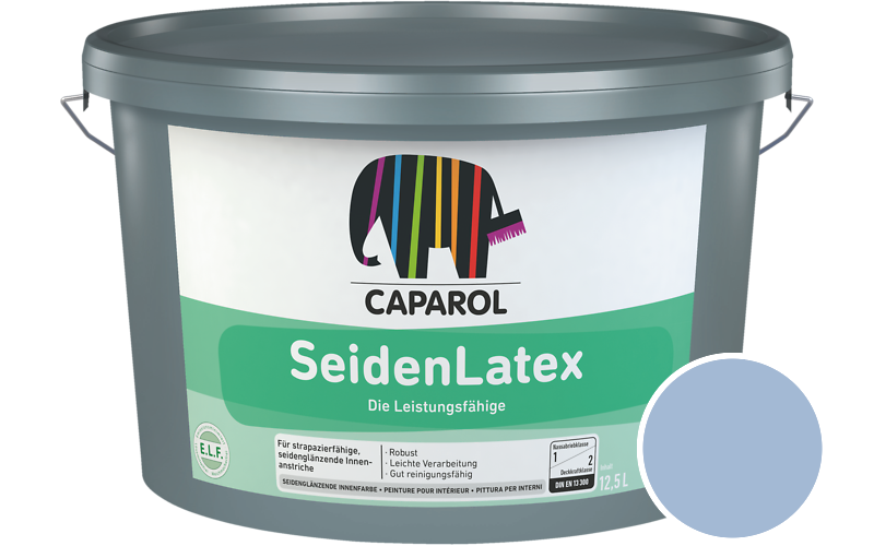 Caparol SeidenLatex 7,5L Latexfarbe / Getnt im Farbton Lazur 180