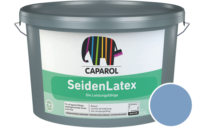 Caparol SeidenLatex 7,5L Latexfarbe / Getnt im Farbton Lazur 210