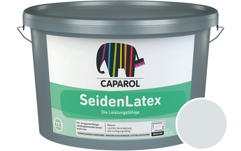 Caparol SeidenLatex 5L Latexfarbe / Getnt im Farbton Lazur 45