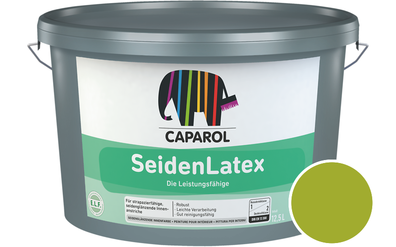 Caparol SeidenLatex 12,5L Latexfarbe / Getnt im Farbton Limette 0