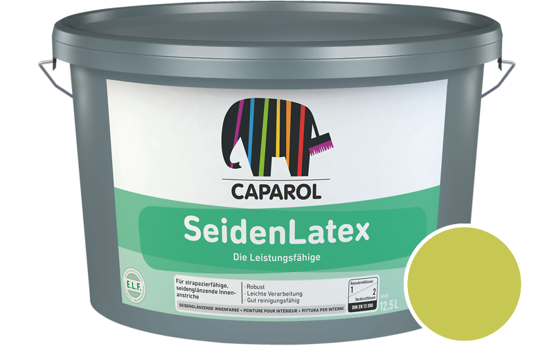 Caparol SeidenLatex 12,5L Latexfarbe / Getnt im Farbton Limette 12