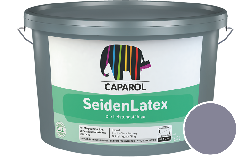 Caparol SeidenLatex 5L Latexfarbe / Getnt im Farbton Litho 10