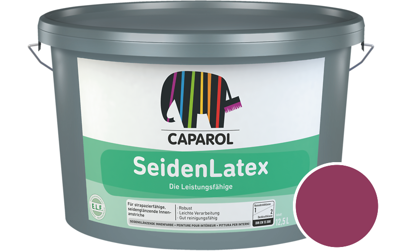 Caparol SeidenLatex 7,5L Latexfarbe / Getnt im Farbton Magenta Ava