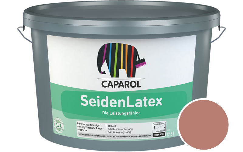 Caparol SeidenLatex 5L Latexfarbe / Getnt im Farbton Magma 105