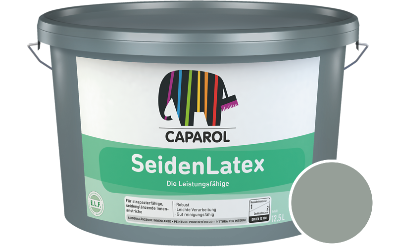 Caparol SeidenLatex 12,5L Latexfarbe / Getnt im Farbton Malachit 20