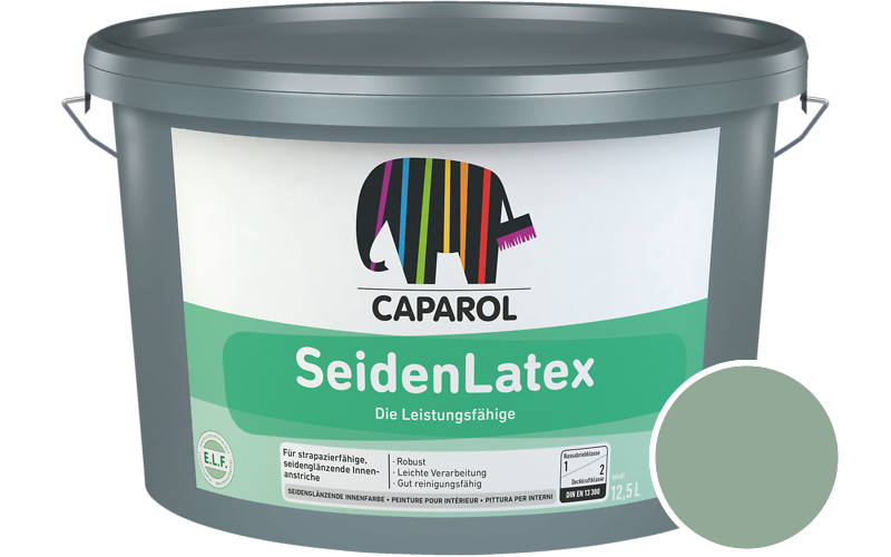 Caparol SeidenLatex 12,5L Latexfarbe / Getnt im Farbton Malachit 50
