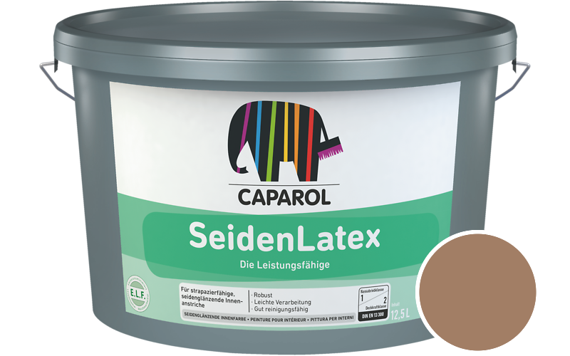 Caparol SeidenLatex 5L Latexfarbe / Getnt im Farbton Marone 12