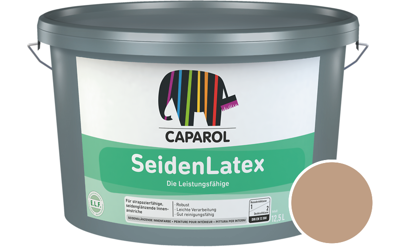 Caparol SeidenLatex 5L Latexfarbe / Getnt im Farbton Marone 13