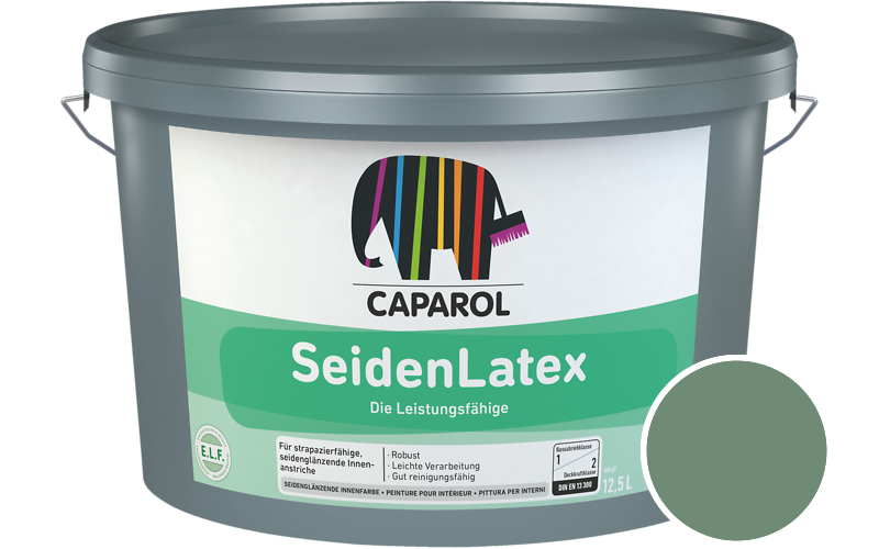 Caparol SeidenLatex 12,5L Latexfarbe / Getnt im Farbton Mint 40